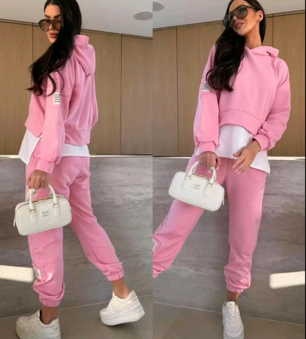 Philippine - Ensemble Sweatshirt à Capuche Patchwork