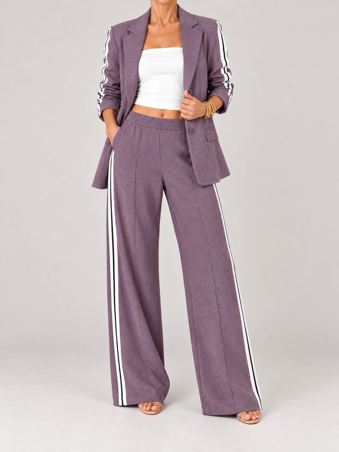 Clémence - Ensemble blazer et pantalon palazzo
