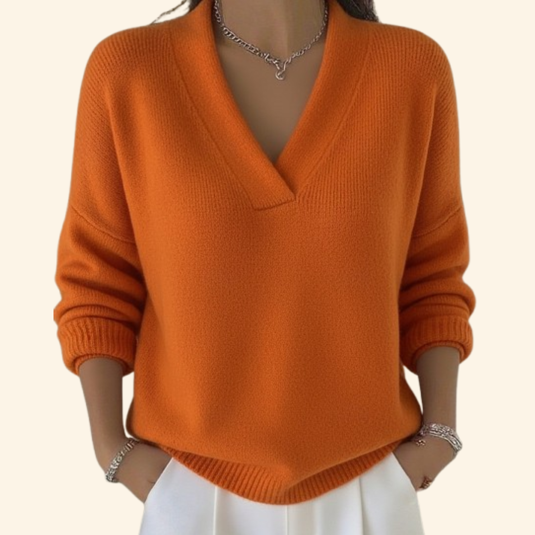 Helivara - Pull Doux Décolleté V