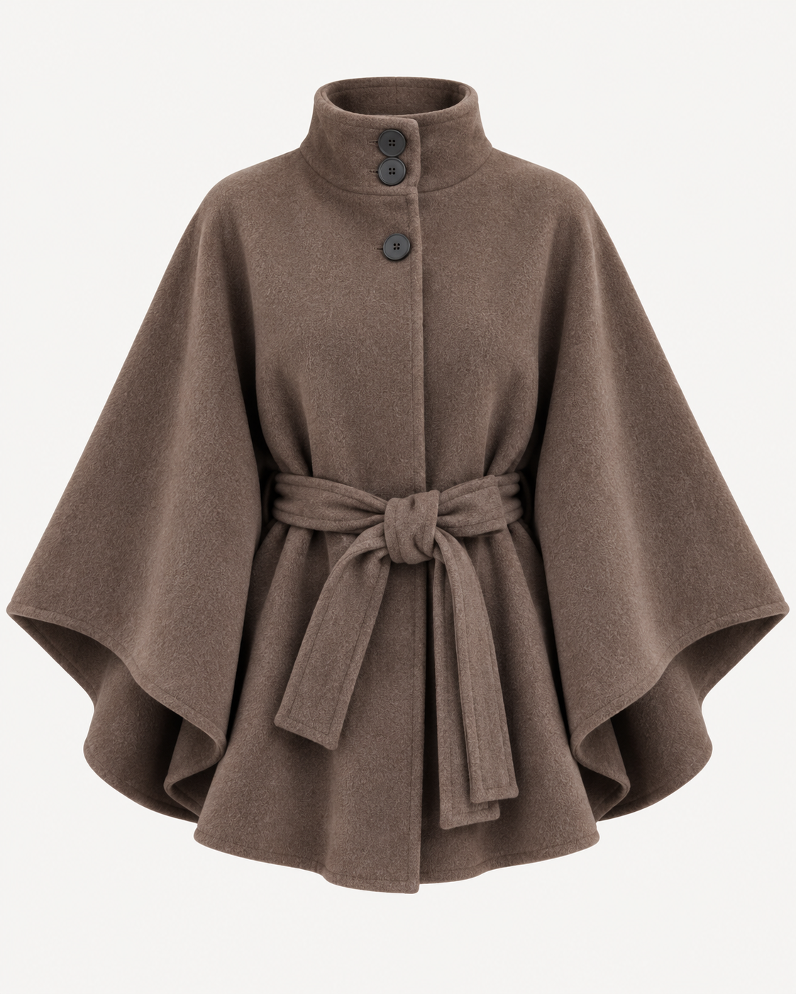 Maëlle - Poncho à col roulé avec ceinture